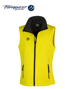 Umpire Yellow Black Soft Shell Gilet